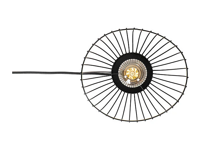 Lampe de table moderne noire 20 cm - Pua