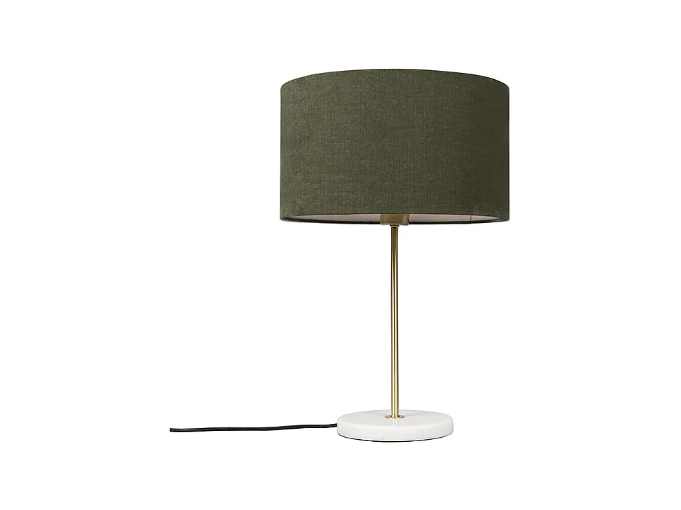 Lampe de table en laiton avec abat-jour vert 35 cm - Kaso