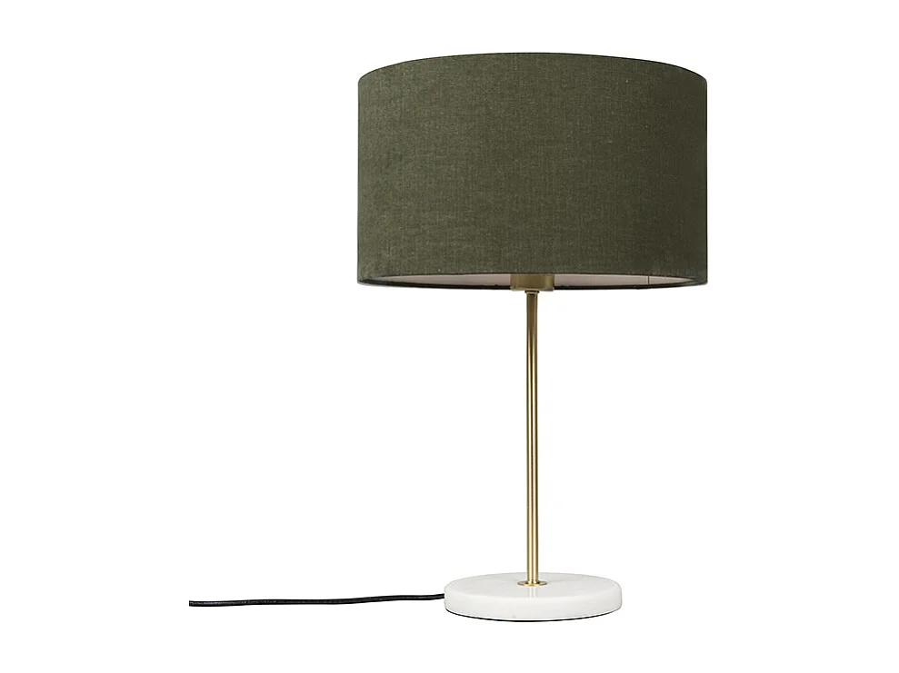 Lampe de table en laiton avec abat-jour vert 35 cm - Kaso