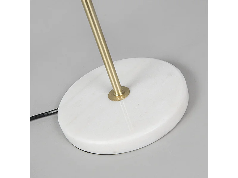 Lampe de table en laiton avec abat-jour vert 35 cm - Kaso