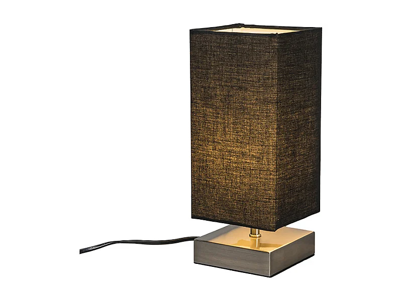 Lampe de table moderne noire avec acier - Milo