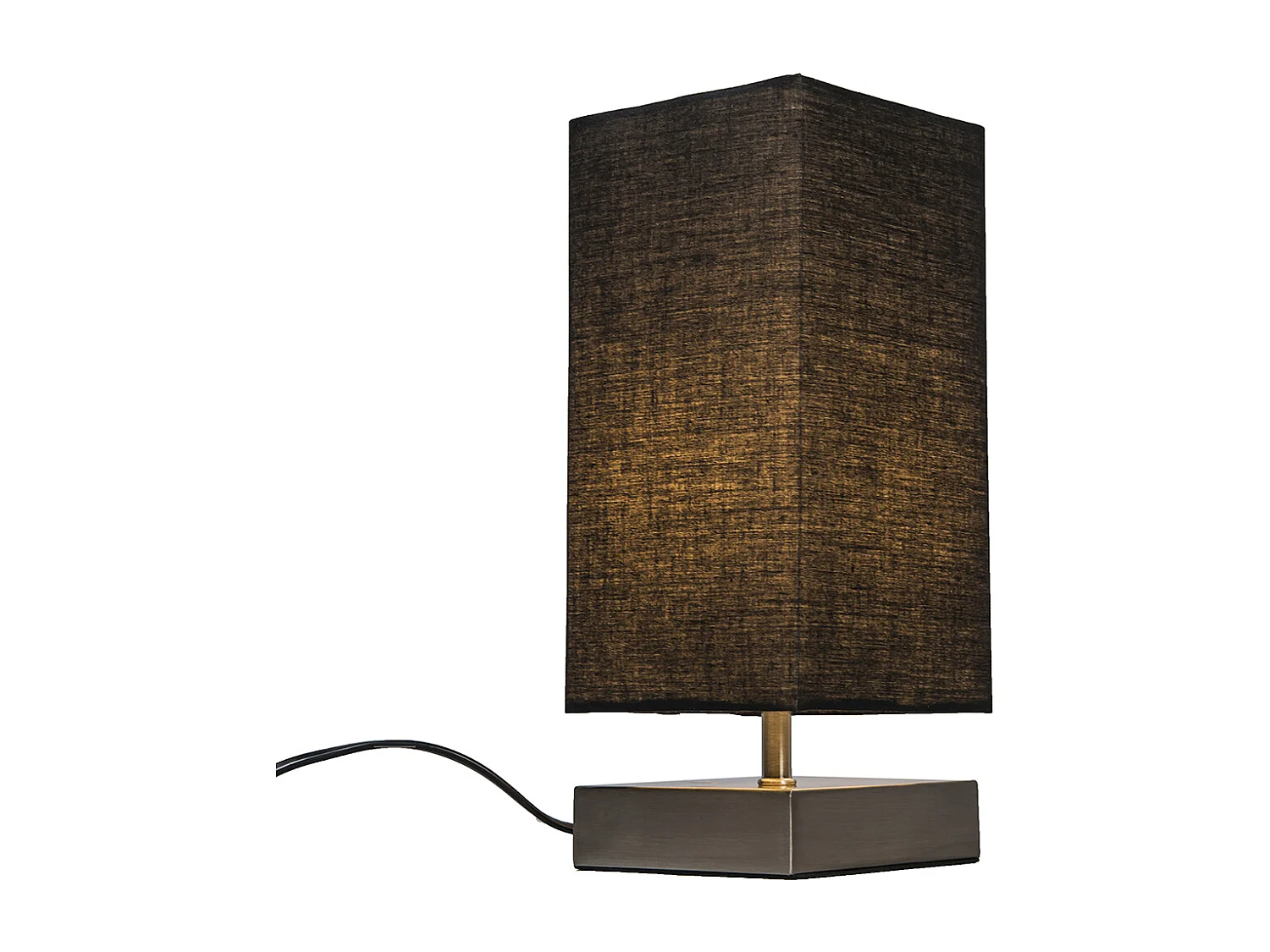 Lampe de table moderne noire avec acier - Milo