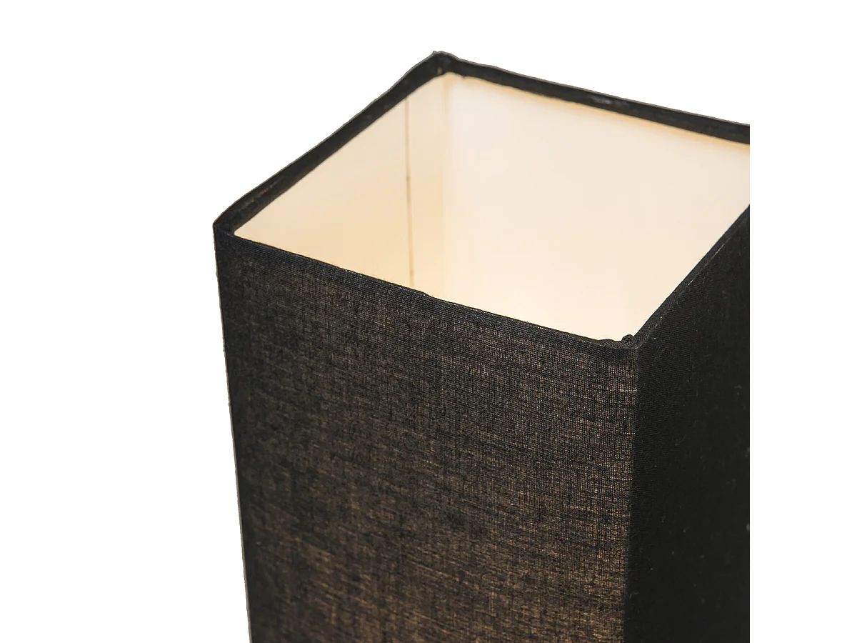 Lampe de table moderne noire avec acier - Milo