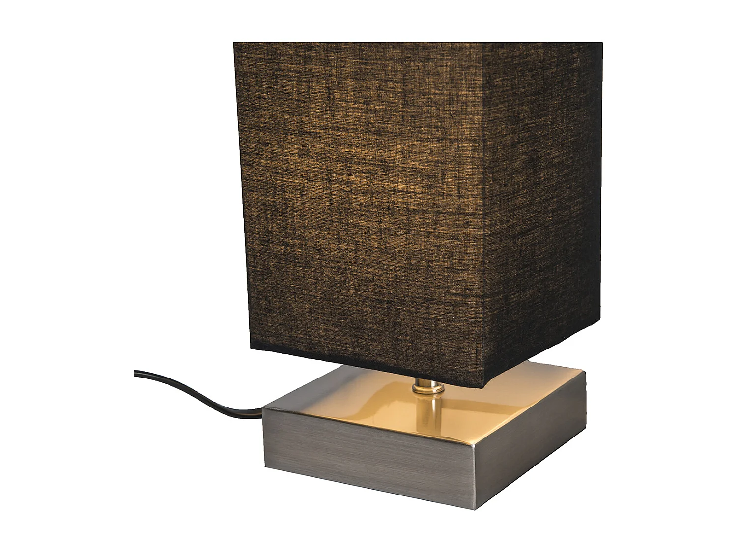 Lampe de table moderne noire avec acier - Milo