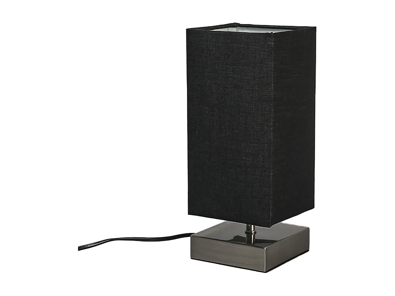 Lampe de table moderne noire avec acier - Milo