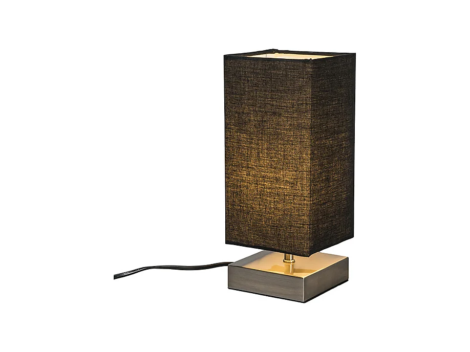 Lampe de table moderne noire avec acier - Milo