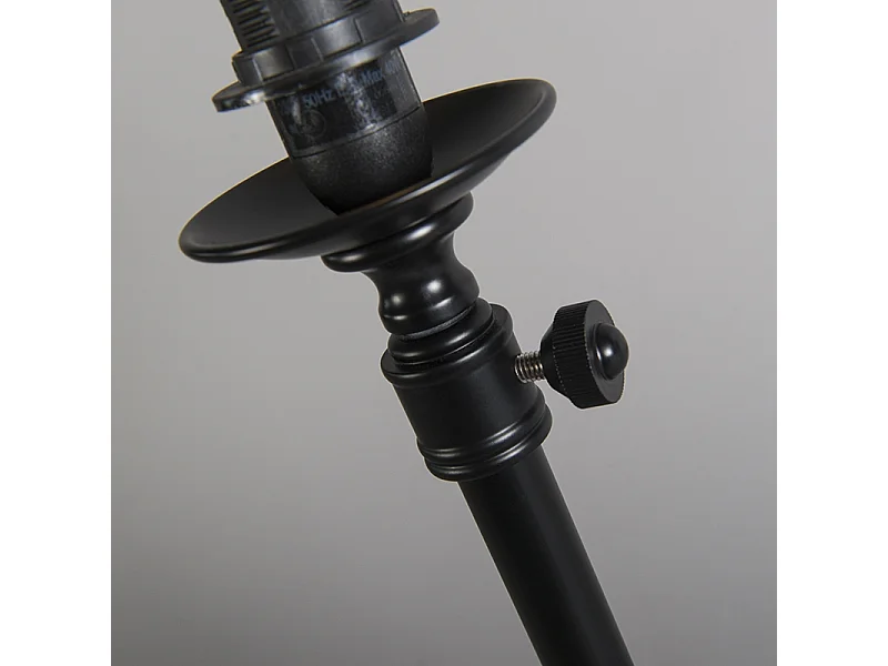 Lampe de table classique noire réglable sans abat-jour - Accia