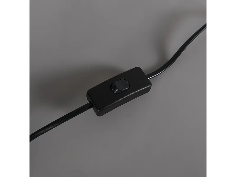 Lampe de table classique noire réglable sans abat-jour - Accia