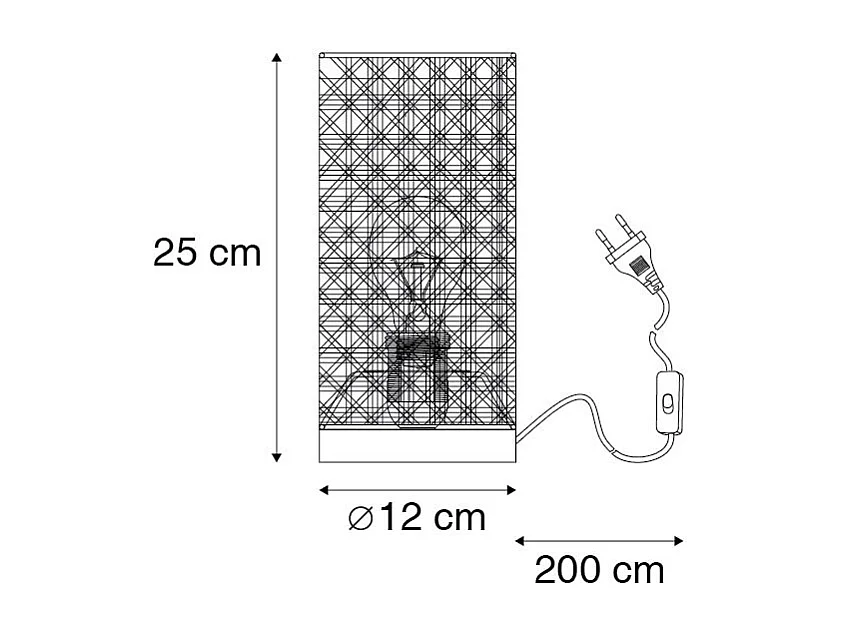 Lampe de table rustique en rotin - Kata