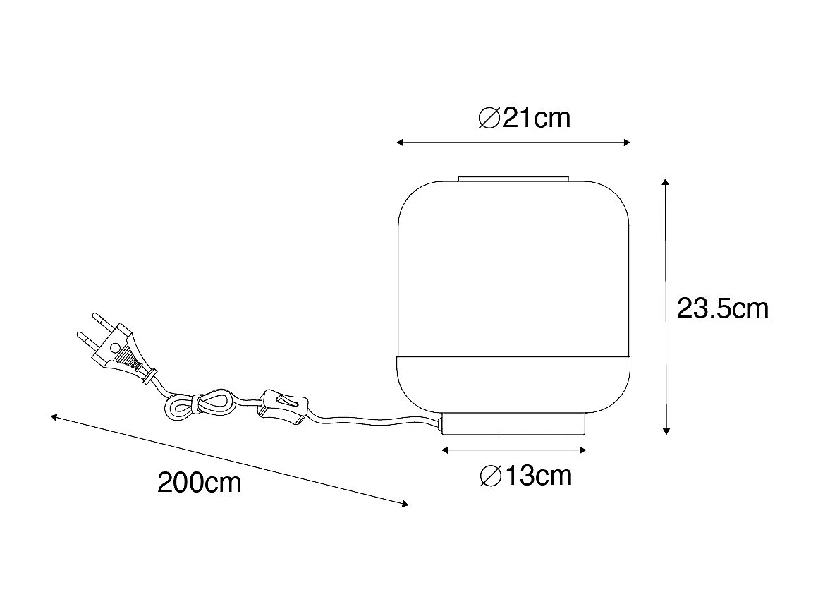 Lampe de table design noire avec verre doré et fumé - Kyan