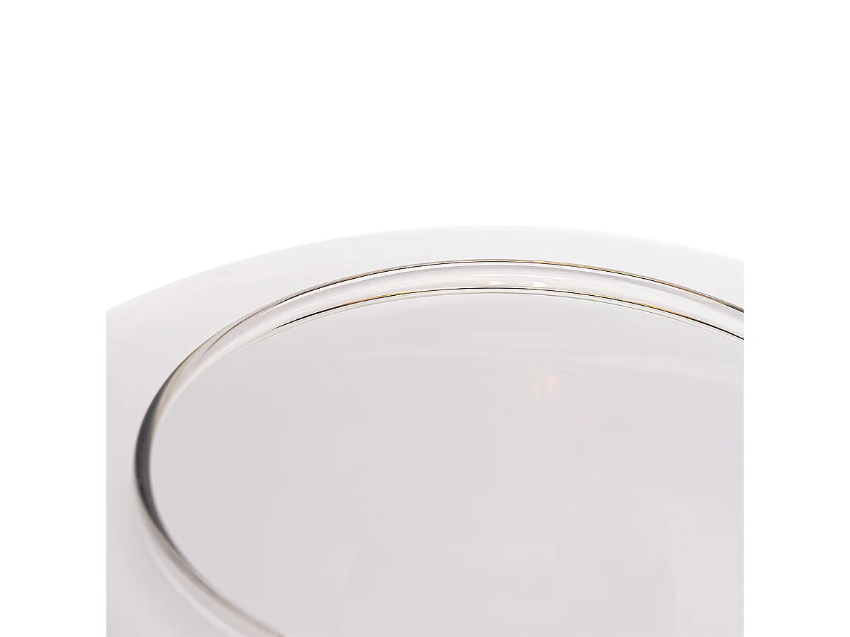 Lampe de table design noire avec or et verre fumé - Kyan