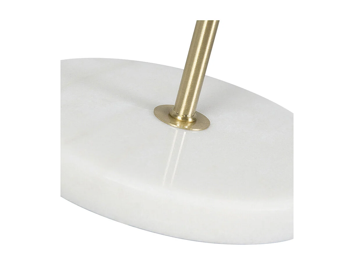 Lampe de table classique en laiton avec base en marbre - Kaso