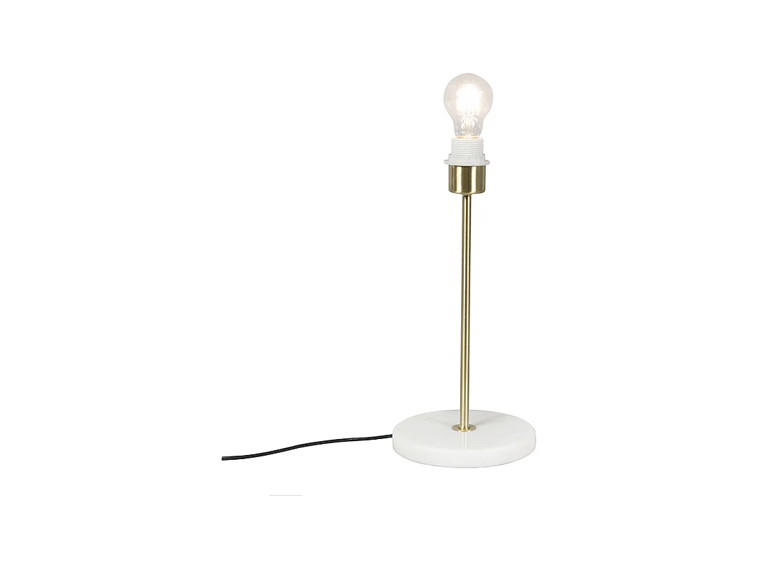 Lampe de table classique en laiton avec base en marbre - Kaso