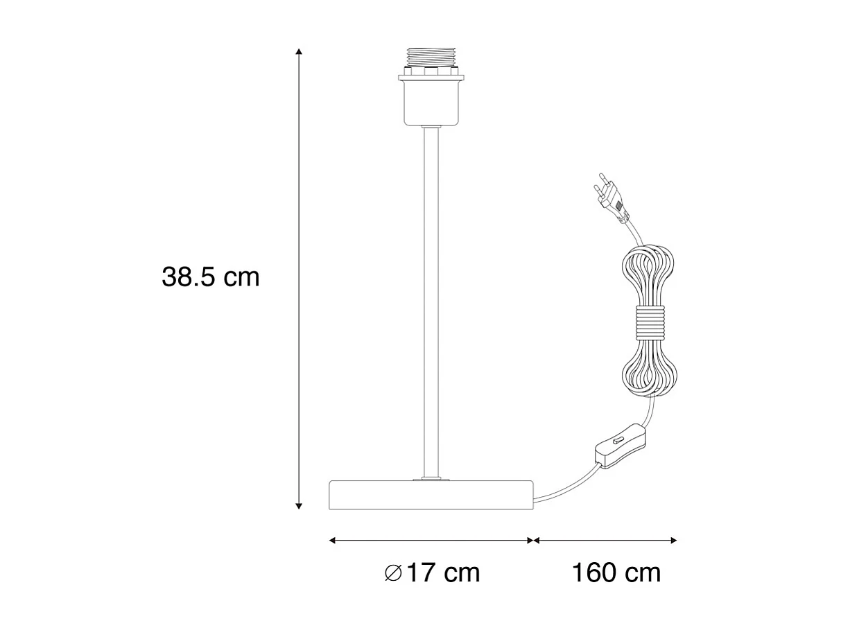 Lampe de table classique en laiton - Kaso