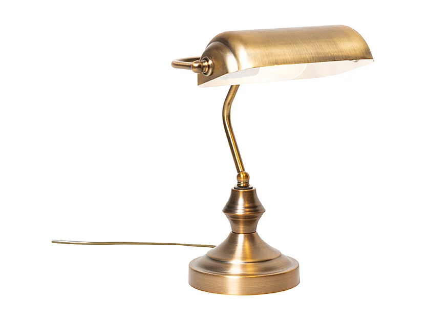 Lampe de table classique / Lampe de notaire en bronze - Banker