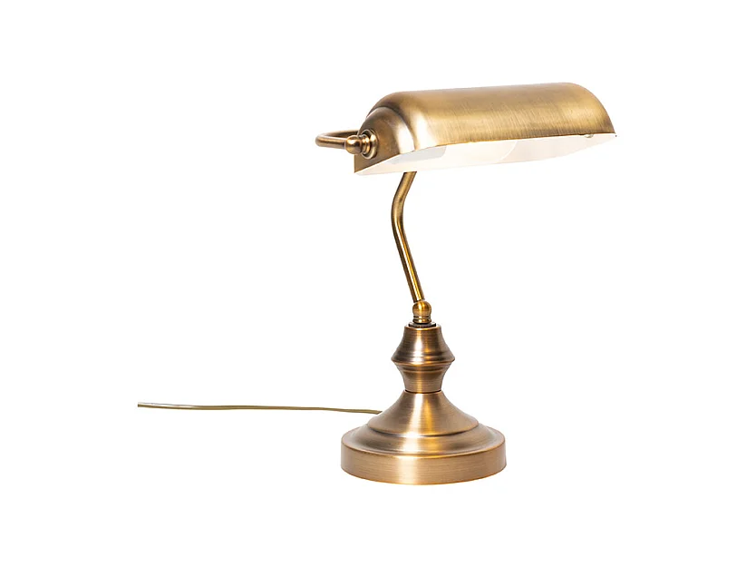 Lampe de table/lampe de notaire classique bronze - Banquier