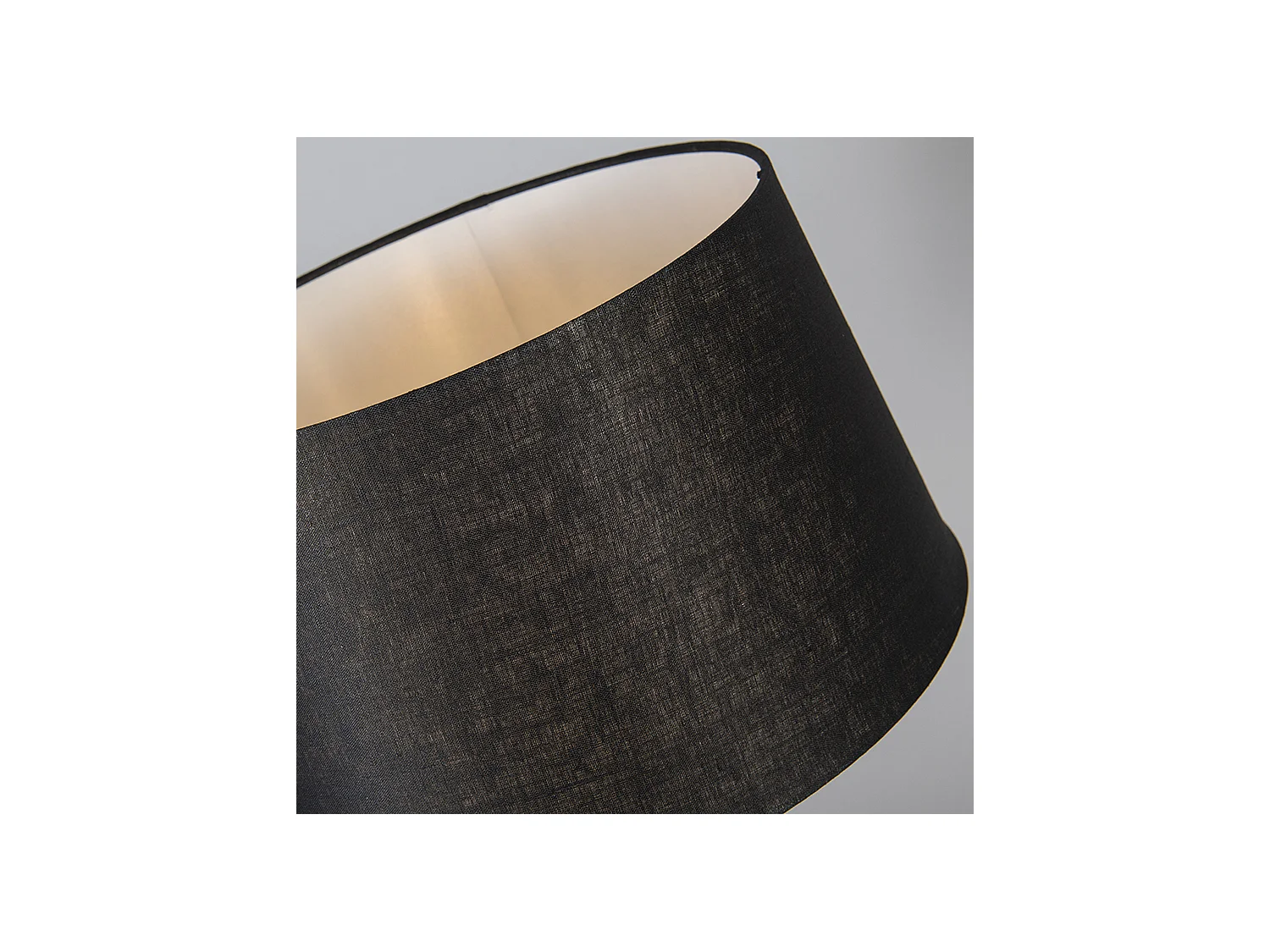 Lampe de table en cuivre avec abat-jour noir 35 cm réglable - Parte