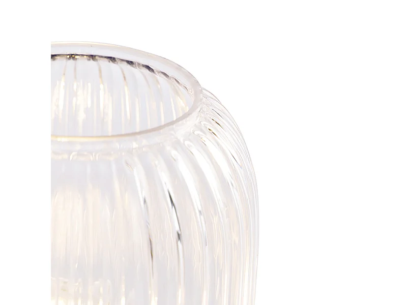 Lampe de table Art Déco laiton avec verre - Banci