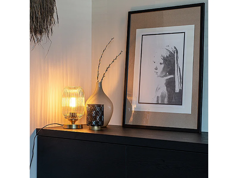 Lampe de table Art déco en laiton - Banci