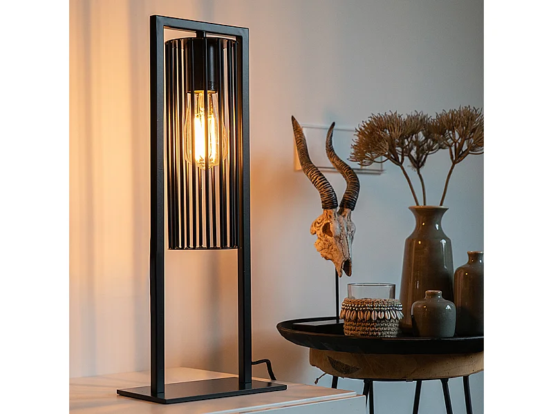 Lampe de table moderne noire - Balenco Wazo