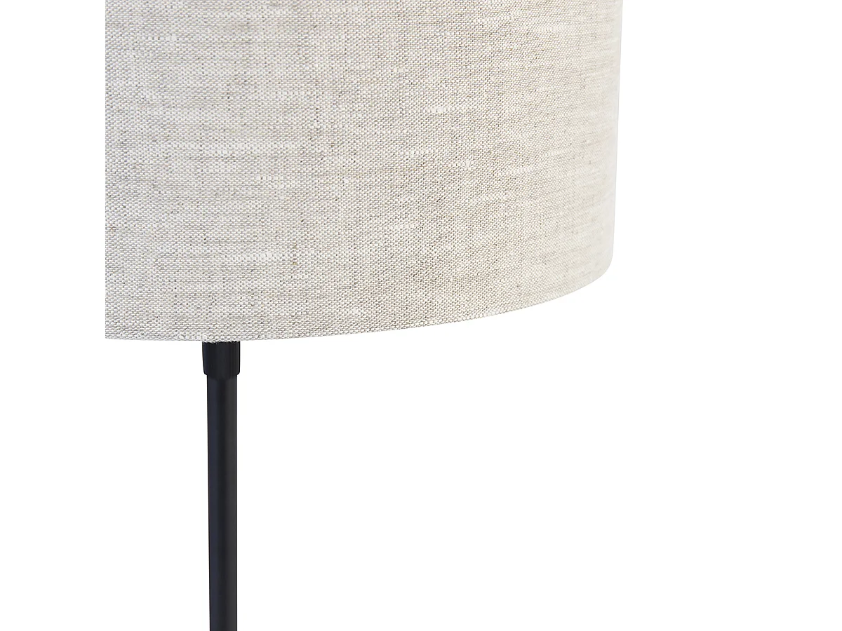Lampe à poser noire orientable avec abat-jour gris clair 35 cm - Parte