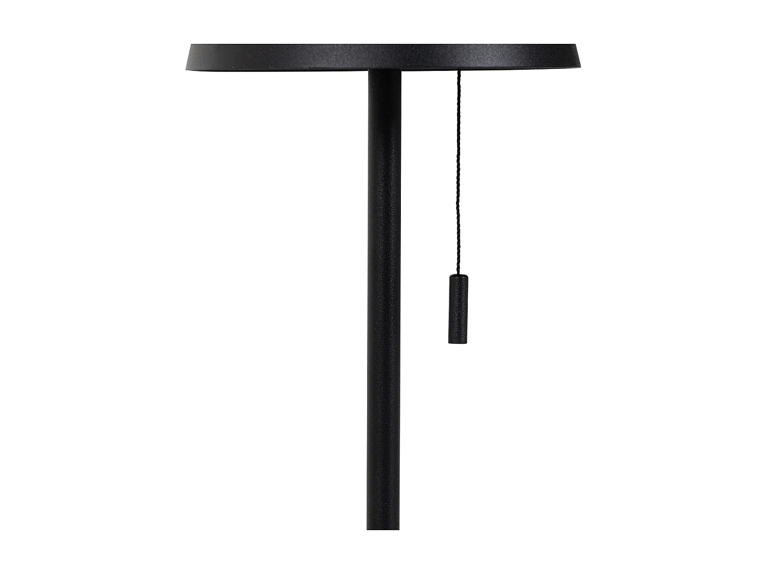 Lampe de table d'extérieur noire avec LED intégrée, 3 niveaux de luminosité, rechargeable et solaire - Ferre