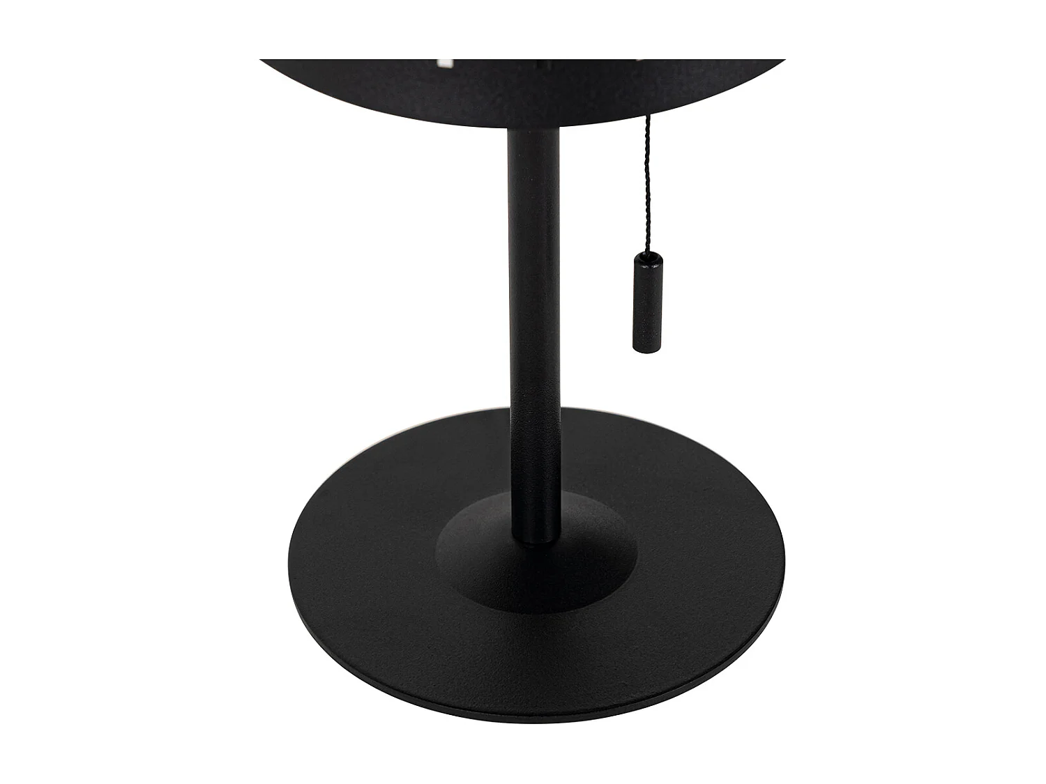 Lampe de table d'extérieur noire avec LED intégrée, 3 niveaux de luminosité, rechargeable et solaire - Ferre