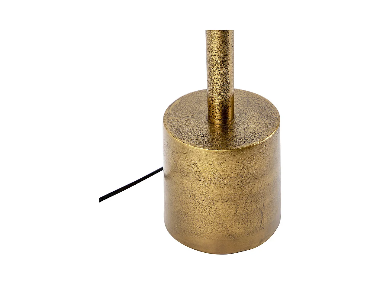 Lampe de table bronze velours abat-jour vert 40 cm - Diverso
