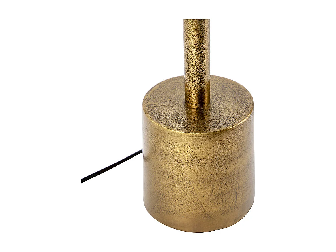 Lampe de table bronze velours abat-jour vert 40 cm - Diverso