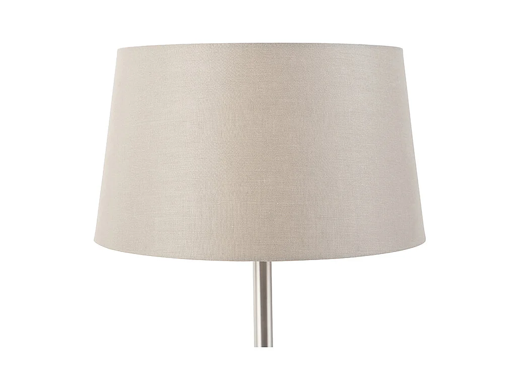 Lampe de table moderne en acier avec abat-jour taupe 35 cm - Simplo