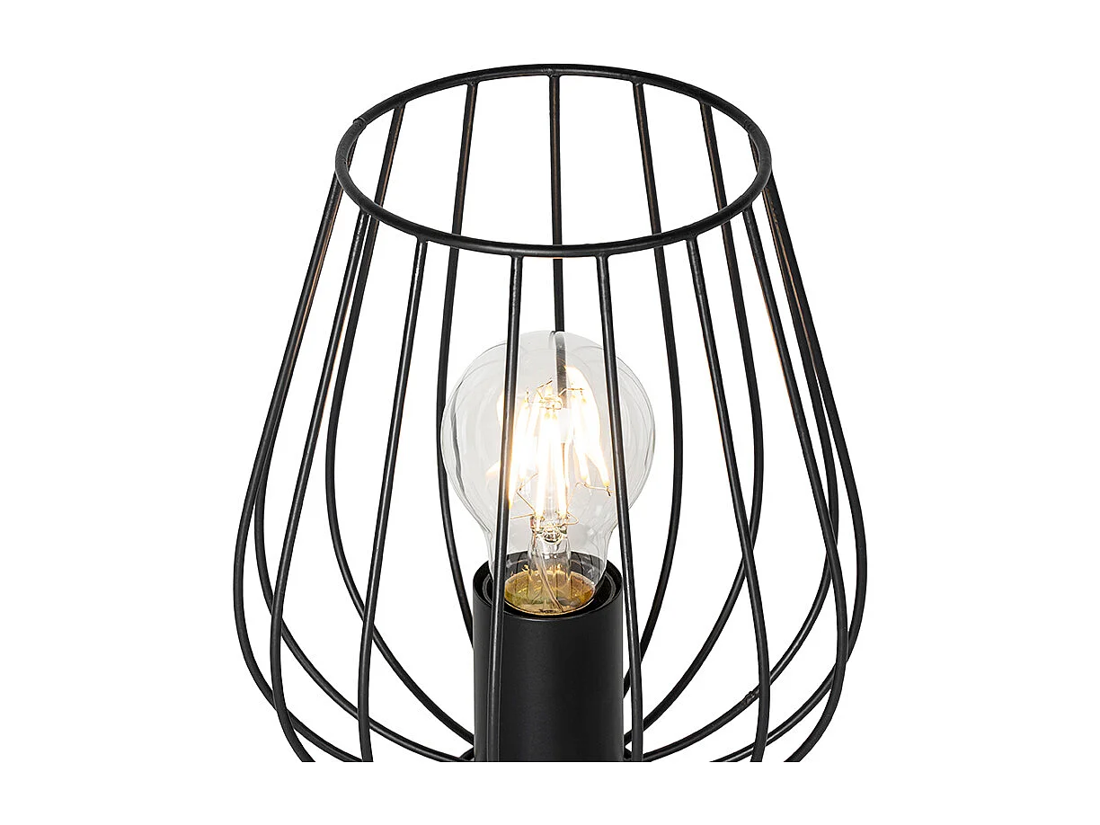 Lampe de table moderne filaire noire - Palica