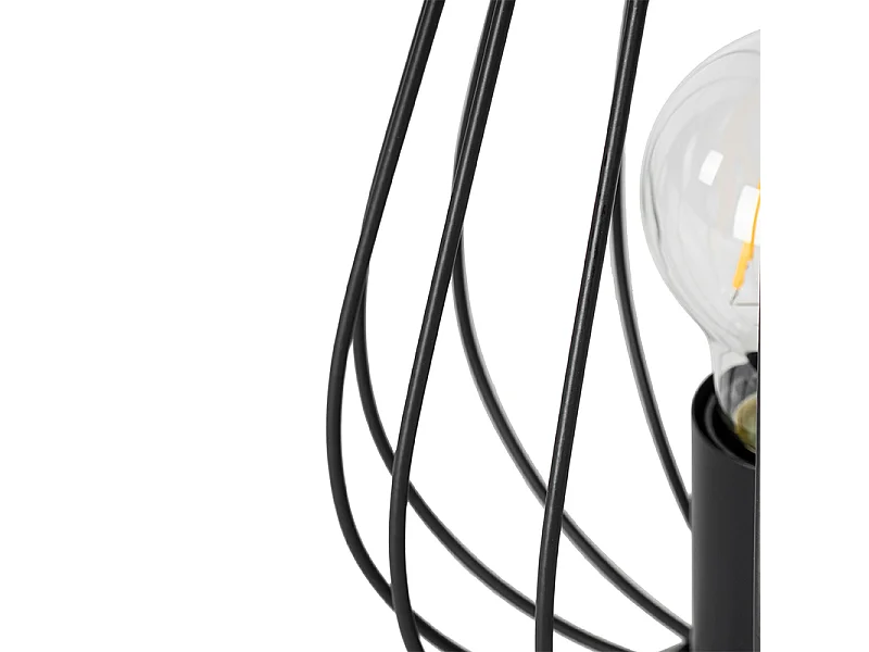 Lampe de table moderne filaire noire - Palica