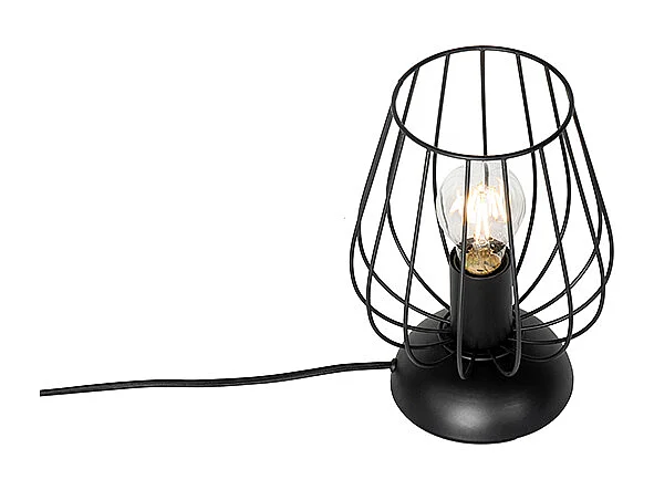 Lampe de table moderne filaire noire - Palica