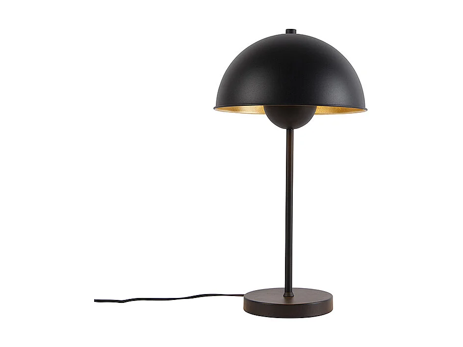 Lampe de table rétro noire avec or - Magnax