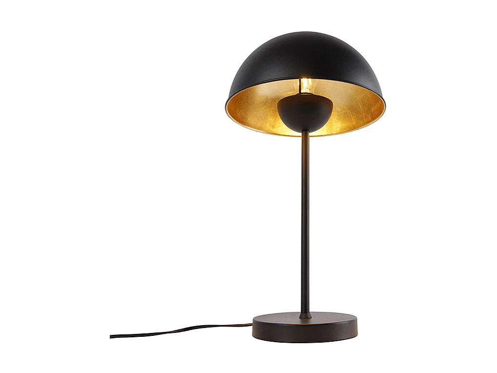 Lampe de table rétro noire avec or - Magnax