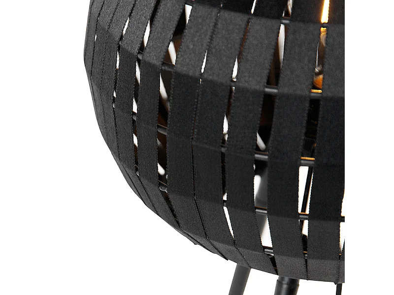 Lampe de table trépied moderne noire - Zoë
