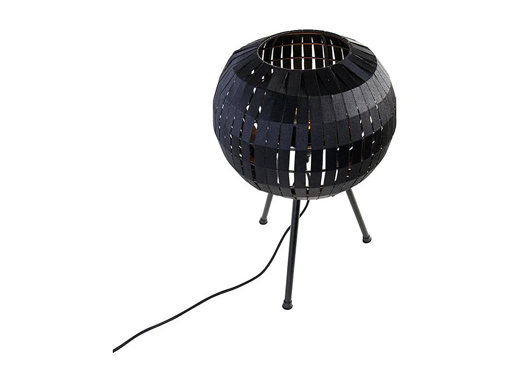 Lampe de table trépied moderne noire - Zoë
