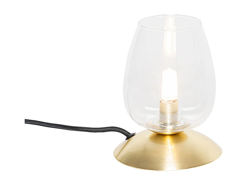 Lampe de table classique or avec verre - Elien