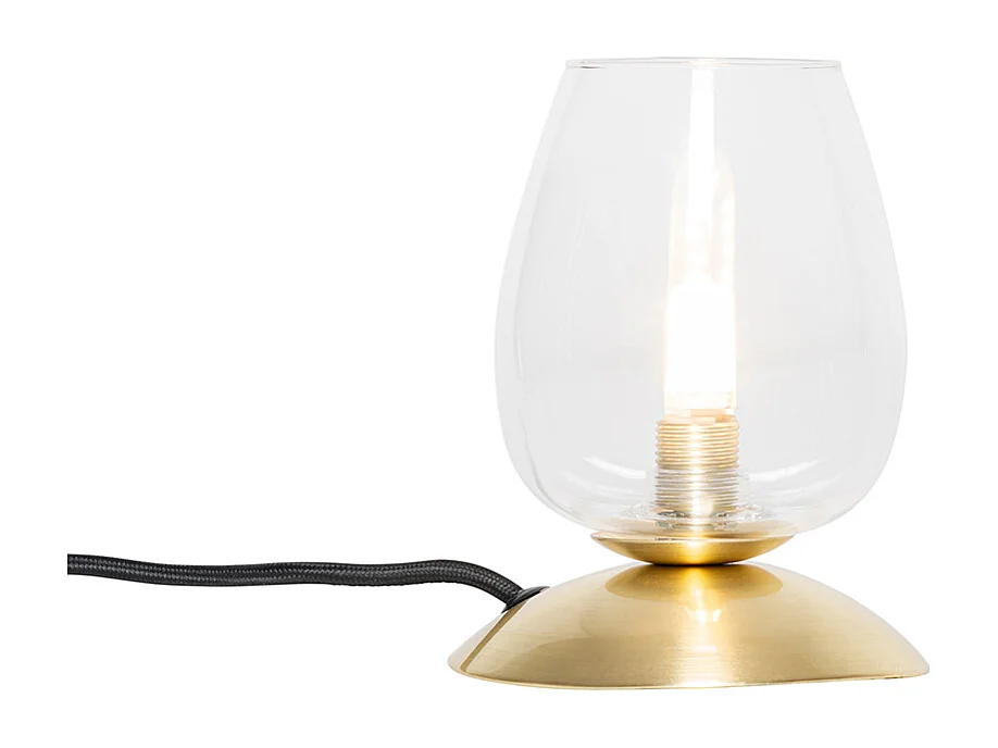 Lampe de table classique or avec verre - Elien