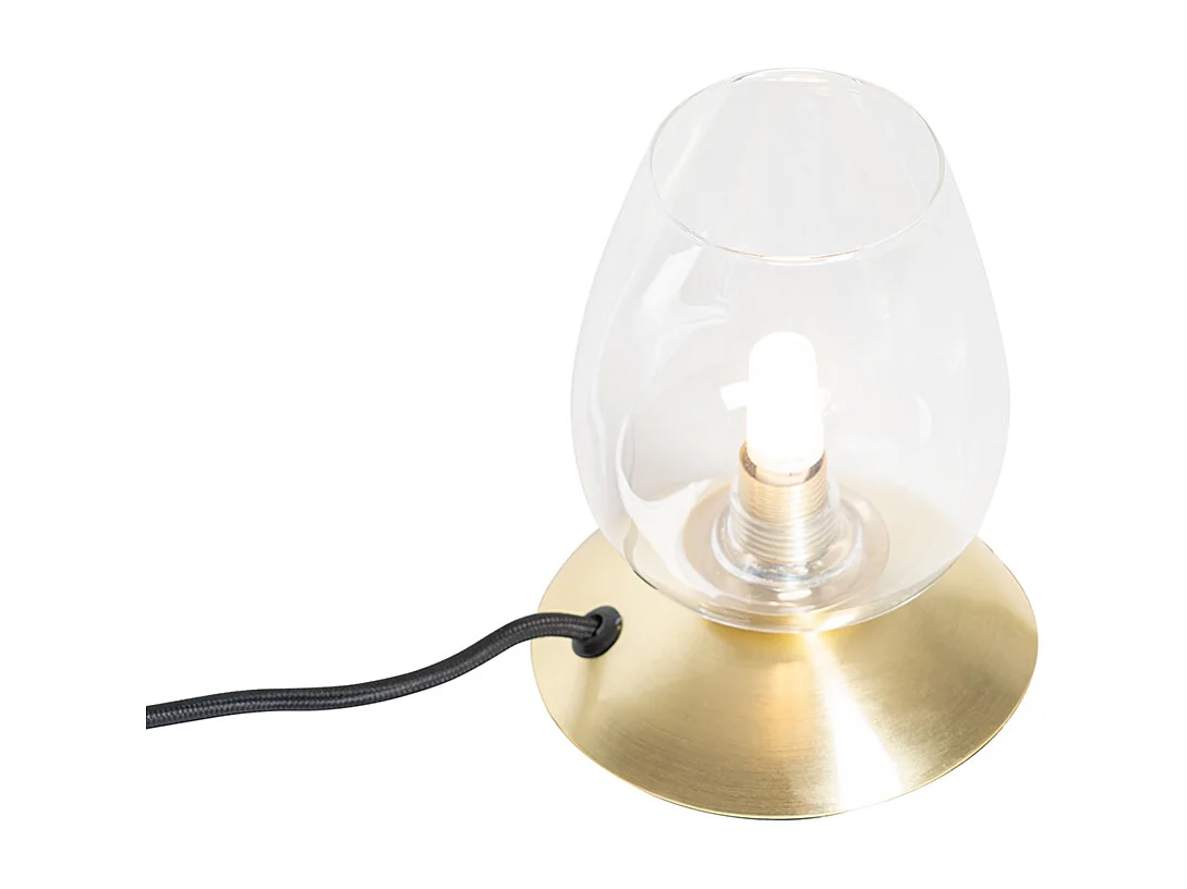 Lampe de table classique or avec verre - Elien