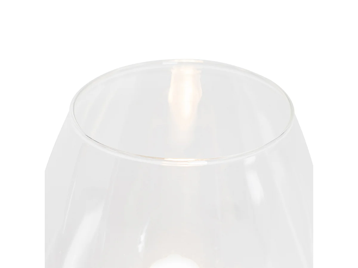 Lampe de table classique dorée avec verre - Elien