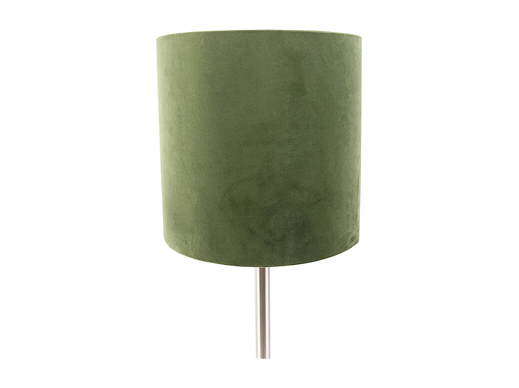 Lampe de table en acier avec abat-jour vert 25 cm - Simplo