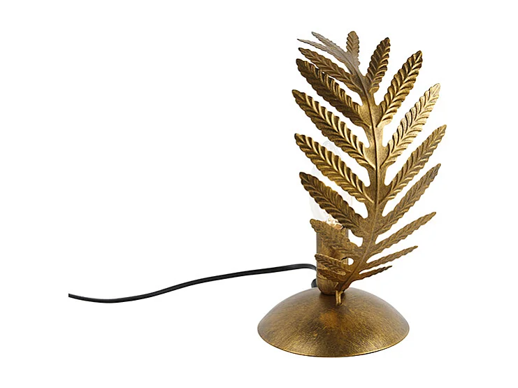 Petite lampe de table vintage en or - Botanica