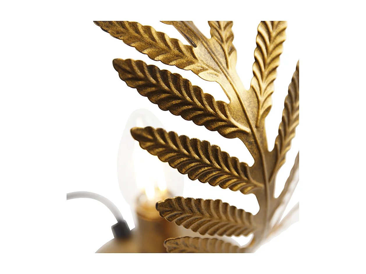 Petite lampe de table vintage en or - Botanica