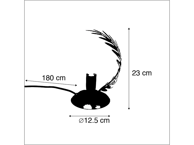 Petite lampe de table vintage en or - Botanica