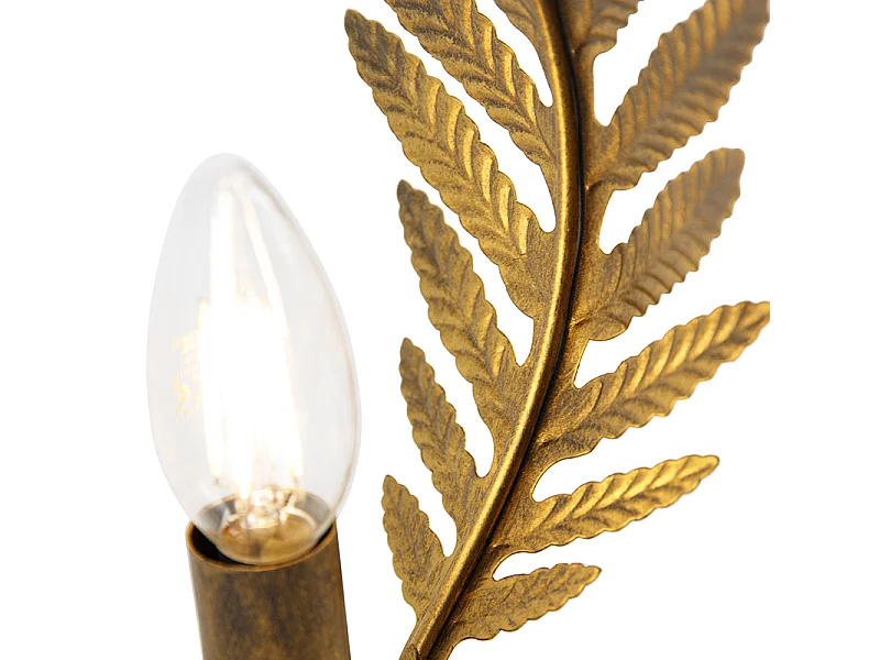 Petite lampe de table vintage en or - Botanica