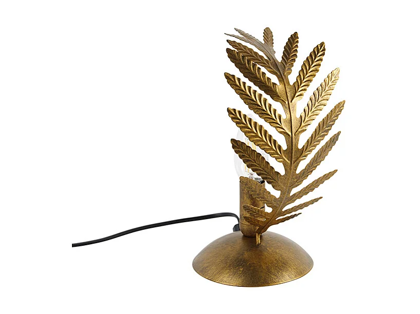 Petite lampe de table vintage en or - Botanica
