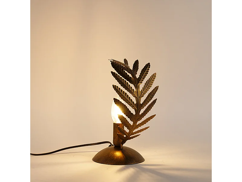 Petite lampe de table vintage en or - Botanica