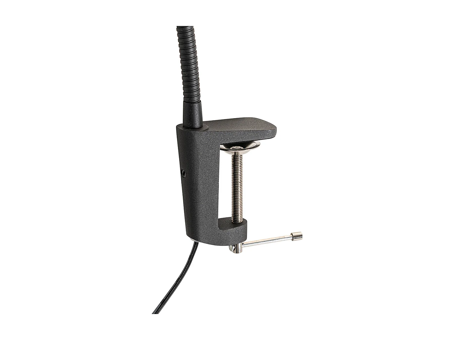 Lampe de bureau à pince noire avec LED et variateur tactile - Lionard