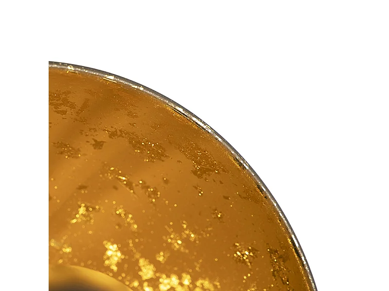 Lampe de table industrielle noire avec intérieur doré - Magna Eglip